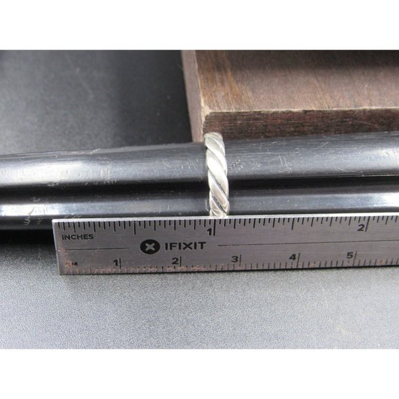 Size 4 Sterling Silver Braid Pattern Toe Band Ring Vintage Statement Engagement - Picture 7 of 8